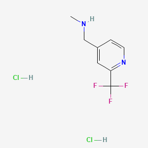 molecular formula C8H11Cl2F3N2 B8214833 Methyl({[2-(trifluoromethyl)pyridin-4-yl]methyl})amine dihydrochloride 