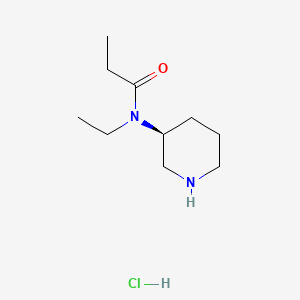 molecular formula C10H21ClN2O B8214859 N-ethyl-N-[(3S)-piperidin-3-yl]propanamide hydrochloride 