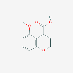 molecular formula C11H12O4 B8215089 5-methoxy-3,4-dihydro-2H-1-benzopyran-4-carboxylic acid 