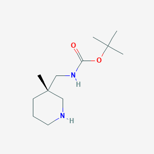 molecular formula C12H24N2O2 B8215504 tert-Butyl (S)-((3-methylpiperidin-3-yl)methyl)carbamate 