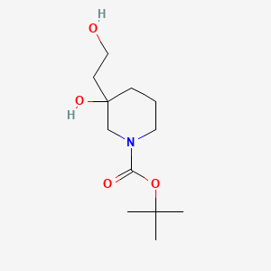 molecular formula C12H23NO4 B8215619 Tert-butyl 3-hydroxy-3-(2-hydroxyethyl)piperidine-1-carboxylate 