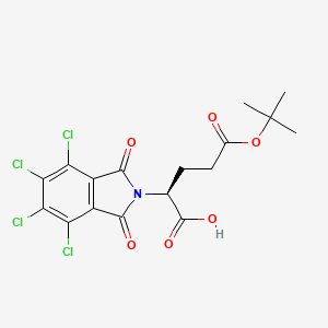 molecular formula C17H15Cl4NO6 B8215657 (2S)-5-[(2-methylpropan-2-yl)oxy]-5-oxo-2-(4,5,6,7-tetrachloro-1,3-dioxoisoindol-2-yl)pentanoic acid 