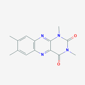 molecular formula C14H14N4O2 B082157 Benzo[g]pteridine-2,4(1H,3H)-dione, 1,3,7,8-tetramethyl- CAS No. 14684-48-1