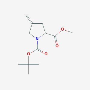 molecular formula C12H19NO4 B8216243 (S)-1-tert-Butyl 2-methyl 4-methylenepyrrolidine-1,2-dicarboxylate 