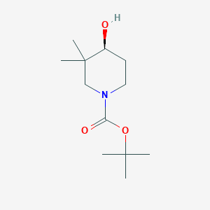 molecular formula C12H23NO3 B8216260 tert-Butyl (4S)-4-hydroxy-3,3-dimethylpiperidine-1-carboxylate 