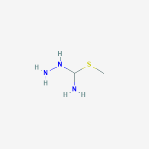 molecular formula C2H9N3S B8216294 Hydrazinyl(methylsulfanyl)methanamine 