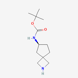 molecular formula C12H22N2O2 B8217113 tert-butyl N-[(6S)-2-azaspiro[3.4]octan-6-yl]carbamate 