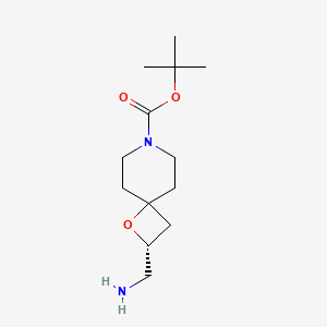 molecular formula C13H24N2O3 B8217118 tert-butyl (2R)-2-(aminomethyl)-1-oxa-7-azaspiro[3.5]nonane-7-carboxylate 
