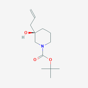 molecular formula C13H23NO3 B8217134 tert-butyl (3R)-3-hydroxy-3-prop-2-enylpiperidine-1-carboxylate 
