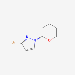 molecular formula C8H11BrN2O B8217169 3-bromo-1-[(2S)-oxan-2-yl]pyrazole 