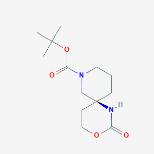 molecular formula C13H22N2O4 B8217176 tert-butyl (6S)-2-oxo-3-oxa-1,8-diazaspiro[5.5]undecane-8-carboxylate 
