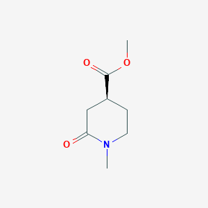 molecular formula C8H13NO3 B8217250 methyl (4S)-1-methyl-2-oxopiperidine-4-carboxylate 