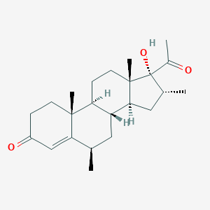 molecular formula C23H34O3 B082173 Pregn-4-ene-3,20-dione, 17-hydroxy-6beta,16alpha-dimethyl- CAS No. 14486-40-9