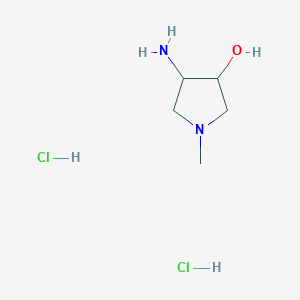 molecular formula C5H14Cl2N2O B8217596 4-amino-1-methylpyrrolidin-3-ol dihydrochloride 