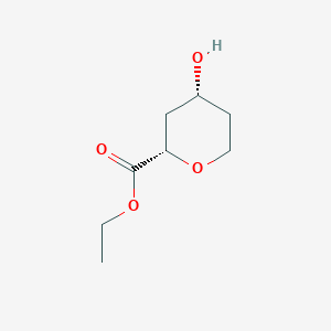molecular formula C8H14O4 B8218060 Ethyl cis-4-hydroxytetrahydropyran-2-carboxylate 