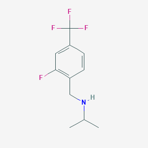 molecular formula C11H13F4N B8218228 N-(2-Fluoro-4-(trifluoromethyl)benzyl)propan-2-amine 