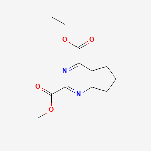 molecular formula C13H16N2O4 B8218299 2,4-diethyl 5H,6H,7H-cyclopenta[d]pyrimidine-2,4-dicarboxylate 