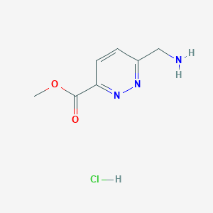 molecular formula C7H10ClN3O2 B8218357 Methyl 6-(aminomethyl)pyridazine-3-carboxylate hydrochloride 
