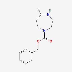 molecular formula C14H20N2O2 B8218387 BENZYL (S)-5-METHYL-1,4-DIAZEPANE-1-CARBOXYLATE 