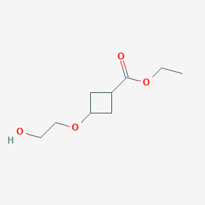 molecular formula C9H16O4 B8218398 Ethyl 3-(2-hydroxyethoxy)cyclobutane-1-carboxylate 