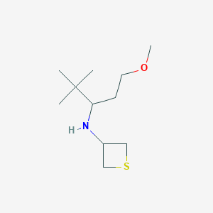 molecular formula C11H23NOS B8218411 N-(1-Methoxy-4,4-dimethylpentan-3-yl)thietan-3-amine 