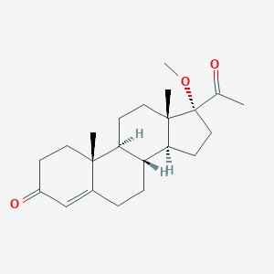 molecular formula C22H32O3 B082185 Pregn-4-ene-3,20-dione, 17-methoxy- CAS No. 13254-82-5