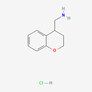 molecular formula C10H14ClNO B8219339 Chroman-4-ylmethanamine hydrochloride 