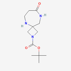 molecular formula C12H21N3O3 B8219380 Tert-butyl 8-oxo-2,5,9-triazaspiro[3.6]decane-2-carboxylate 