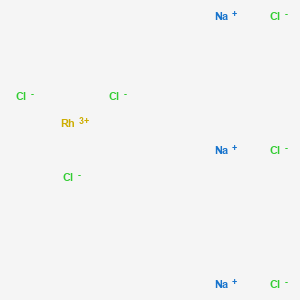 molecular formula Cl18Na3Rh3-3 B082197 Rhodate(3-), hexachloro-, trisodium, (OC-6-11)- CAS No. 14972-70-4