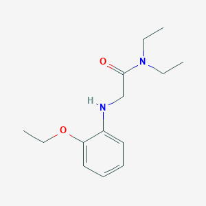 molecular formula C14H22N2O2 B082199 ACETAMIDE, N,N-DIETHYL-2-(o-PHENETIDINO)- CAS No. 15010-76-1