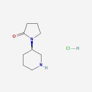 molecular formula C9H17ClN2O B8219949 1-[(3R)-piperidin-3-yl]pyrrolidin-2-one hydrochloride 