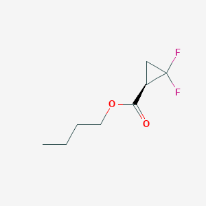 molecular formula C8H12F2O2 B8220230 butyl (1R)-2,2-difluorocyclopropane-1-carboxylate 