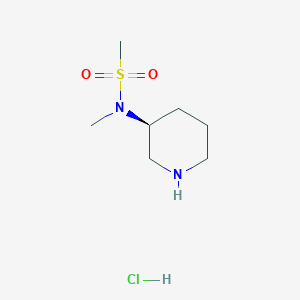 molecular formula C7H17ClN2O2S B8220250 N-methyl-N-[(3S)-piperidin-3-yl]methanesulfonamide;hydrochloride 