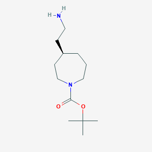 molecular formula C13H26N2O2 B8220291 tert-Butyl (R)-4-(2-aminoethyl)azepane-1-carboxylate 