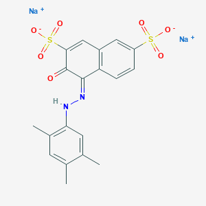 molecular formula C19H16N2Na2O7S2 B8220662 disodium;(4Z)-3-oxo-4-[(2,4,5-trimethylphenyl)hydrazinylidene]naphthalene-2,7-disulfonate 