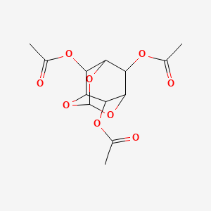 molecular formula C13H16O9 B8220796 myo-Inositol, 1,3,5-O-methylidyne-, 2,4,6-triacetate CAS No. 98510-21-5