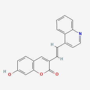(E)-7-Hydroxy-3-(2-(quinolin-4-YL)vinyl)-2H-chromen-2-one