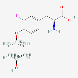 (2S)-2-amino-3-[4-(4-hydroxy(1,2,3,4,5,6-13C6)cyclohexa-1,3,5-trien-1-yl)oxy-3-iodophenyl]propanoic acid