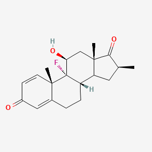 molecular formula C20H25FO3 B8221227 (8S,9R,10S,11S,13S,16S)-9-fluoro-11-hydroxy-10,13,16-trimethyl-6,7,8,11,12,14,15,16-octahydrocyclopenta[a]phenanthrene-3,17-dione 