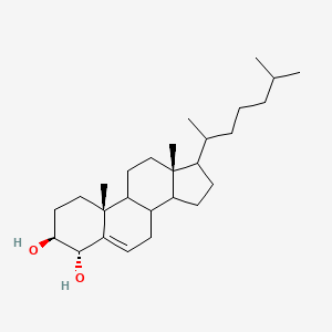molecular formula C27H46O2 B8221243 (3S,4S,10R,13R)-10,13-dimethyl-17-(6-methylheptan-2-yl)-2,3,4,7,8,9,11,12,14,15,16,17-dodecahydro-1H-cyclopenta[a]phenanthrene-3,4-diol 