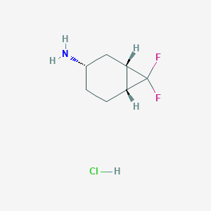 molecular formula C7H12ClF2N B8221314 rel-(1S,3S,6R)-7,7-difluoronorcaran-3-amine;hydrochloride 