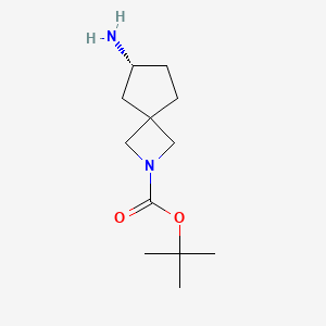 molecular formula C12H22N2O2 B8221322 tert-butyl (6R)-6-amino-2-azaspiro[3.4]octane-2-carboxylate 
