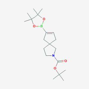 molecular formula C19H32BNO4 B8221339 tert-Butyl 7-(4,4,5,5-tetramethyl-1,3,2-dioxaborolan-2-yl)-2-azaspiro[4.4]non-7-ene-2-carboxylate 