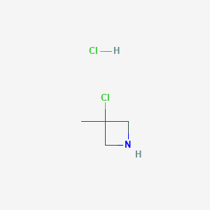 molecular formula C4H9Cl2N B8221700 3-Chloro-3-methyl-azetidine;hydrochloride 