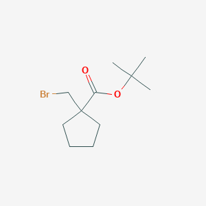 molecular formula C11H19BrO2 B8221797 tert-Butyl 1-(bromomethyl)cyclopentane-1-carboxylate 