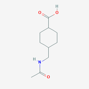 molecular formula C10H17NO3 B082220 TRANS-4-(ACETAMIDOMETHYL)CYCLOHEXANECARBOXYLIC ACID CAS No. 10473-24-2