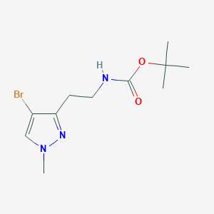 molecular formula C11H18BrN3O2 B8222145 tert-butyl N-[2-(4-bromo-1-methyl-pyrazol-3-yl)ethyl]carbamate 