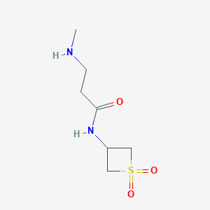 molecular formula C7H14N2O3S B8222163 N-(1,1-Dioxidothietan-3-yl)-3-(methylamino)propanamide 