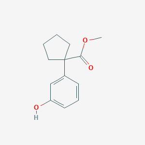 molecular formula C13H16O3 B8222189 Methyl 1-(3-hydroxyphenyl)cyclopentane-1-carboxylate 