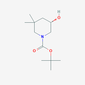 molecular formula C12H23NO3 B8222249 tert-butyl (5S)-5-hydroxy-3,3-dimethylpiperidine-1-carboxylate 